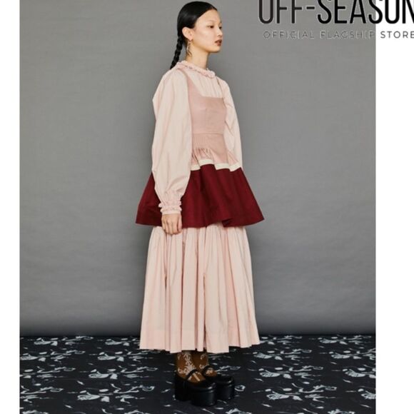 NWT Minjukim Pink Top Pleated Mini Dress Twill Peplum Size M - Picture 7 of 15